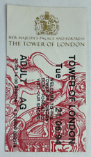 Vintage 1994 The Tower Of London Ticket Stub, Historic Travel, 6/21/1994 picture