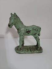LITTCO ANTIQUE USA CAST IRON HORSE PONY CHILDS ROOM STATUE TOY DOORSTOP picture