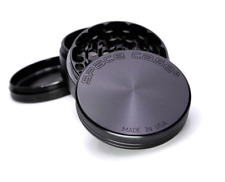Black Space Case Herb Grinder 4 Piece 63Mm Spacecase High Quality picture