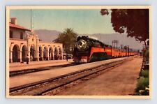Postcard California Santa Barbara CA Southern Pacific Daylight Train 1949 Posted picture
