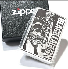 Zippo Black Lagoon Revy Bullet Marks Lighter Etching Silver Brass Japan New F/S picture