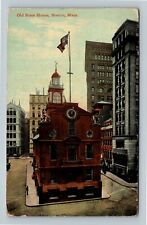 Boston MA, Historic Old State House, Clock, Massachusetts c1913 Vintage Postcard picture