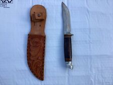 VINTAGE 1960`s (Official Boy Scouts) Fixed  Bladed  Knife  Western USA picture