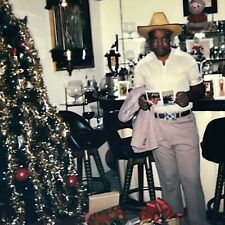 QB Photograph Polaroid 1980's Handsome Old African American Man Sombrero Hat Bar picture