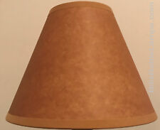 Rustic Bulb-Clip Faux Oil Kraft Table Desk Light LAMP SHADE Cottage Cabin Decor picture