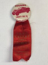 Liberty Fire Co. Housing New Berlinville PA 1950 Parade Pin & Ribbon Oley Valley picture