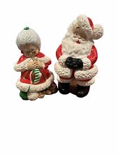 Vintage Mr and Mrs Santa Claus Atlantic Mold Ceramic Figures Large  picture