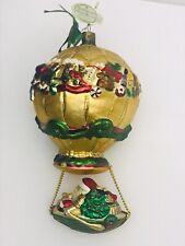WATERFORD LIMITED EDITION SET SAIL FOR CHRISTMAS ORNAMENT HOT AIR BALLOON SANTA picture