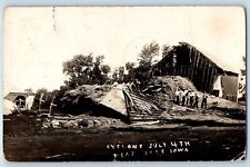 Bode Iowa IA Postcard RPPC Photo Cyclone July 4th Tornado Disaster 1913 Posted picture