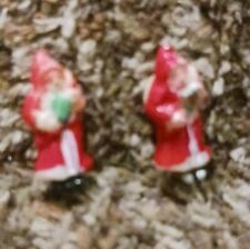 2 Microminiature Plastic Santas Vintage picture