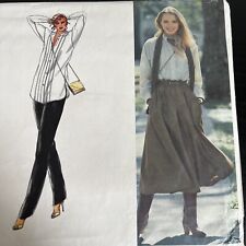 Vintage 70s Vogue 1954 Christian Aujard Pants Top Culottes Sewing Pattern UNCUT picture