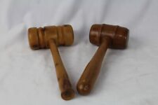 Lot Of 2 Antique Wooden Gavels Judge Auctioneer 8