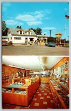 Beaver Bay Agate Shop & Motel on Highway 61 Beaver Bay Minnesota 1967 Postcard picture