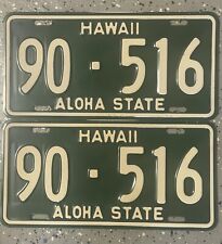 Vintage 1961-1968 Hawaii Aloha State License Plate Pair Unissued picture