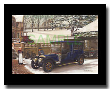 Rolls Royce Silver Ghost and JAP engined Zenith motorcycle framed picture free p picture