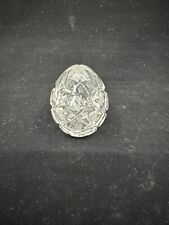 Vtg Russian Faberge Imperial Crystal Egg Engraved Faberge #0169 picture