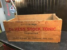 Dr Hess Stock Tonic Wood Sign  Shipping Crate 25inx12inx14in picture