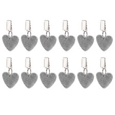 24PCS Marble Heart Shape Tablecloth Weights with Metal Clip, Grey picture