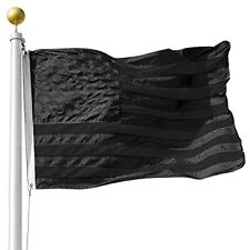 Black American Flag 3x5 FT, Heavy Duty Black American Flags Outdoors, Black U... picture