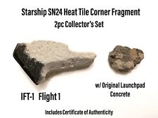 SpaceX Starship SN24 S24 Heat Shield Tile & Launchpad - 2 Piece Collector’s Set picture