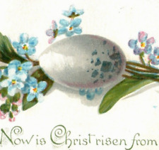 1883 Victorian Easter Religious Trade Card Bible Quote Speckled Egg P116 picture