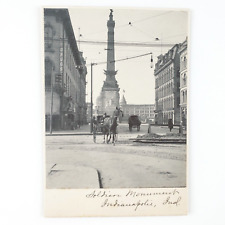 Indianapolis Soldiers Sailors Monument Photo c1898 Indiana Street Horse IN B1631 picture