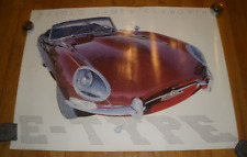 Harold James Cleworth Poster E-Type 1967 Jaguar 32x24 picture