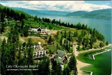 Kelowna, BC Canada  LAKE OKANAGAN RESORT Hotel & Boat Docks  4X6 Postcard picture