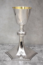 Older All Sterling Silver Vintage Chalice by Sheffield, Silver Finish (CU205) picture