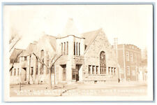 Wellington KS RPPC Photo Postcard First Presbyterian Church Education Bldg 1946 picture
