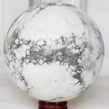 Natural white turquoise Sphere Quartz Crystal Ball Reiki Healing 2240G picture