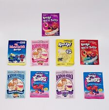9Ct-Vintage Kool-Aid Pack Packet NOS Island/Magic Twists Tropical-Cherry-Blue picture