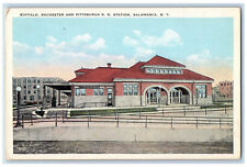 c1920's Buffalo Rochester and Pittsburgh Railroad Station Salamanca NY Postcard picture