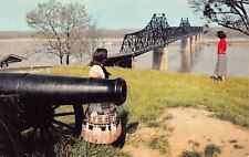 Vicksburg MS Civil War Military Park Navy Circle Bridge Girls Vtg Postcard D9 picture