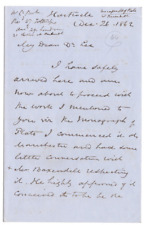 William Radcliffe Birt Signed Letter 1862 / Autographed Astronomer John Herschel picture