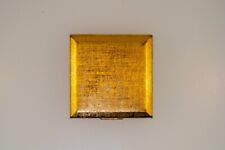 Ornate and Simple Vintage Gold Tone Metal Trinket Box Pill Box picture