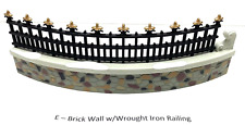 Dept 56 'All Around the Park' Village Replacement Accessories Brick Wall & Rail picture