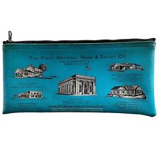 Vintage A Rifkin Deposit Bag Turquoise Paulsboro NJ First National Bank & Trust picture
