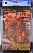 Thrilling Wonder Stories 1937 October, #8. CGC 5.0. Dinosaur cover.    Pulp picture
