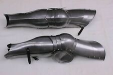 Steel Medieval Knight Gothic Leg Set Pair Of Leg Armor Greaves Costume 18 Guage picture