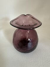 Vintage Rainbow Jack and the pulpit style Crackle Glass Amethyst Vase picture