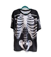 Suit Yourself Costume Co., Black & Bone Skeleton Halloween T-Shirt Adult XL picture