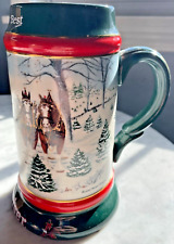 Vintage 1991 Anheuser Busch The Season's Best Budweiser Holiday Stein Clydesdale picture