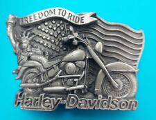 Harley Davidson Belt Buckle 1991 Baron “Freedom To Ride” Made In U.S.A. New picture