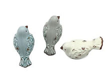 Ceramic Figurines Blessing Birds For Home Decor Assorted Color Set Of 3 picture