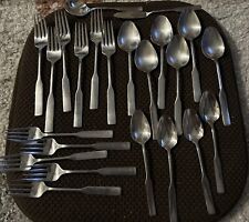 23 Pc Oneida Deluxe Antares Modern Antique Stainless Flatware Spoons Forks picture
