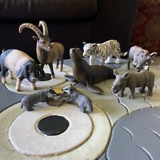 Schleich Animal Lot of 7 Assorted Wild Life ~ Pig, Tiger, Warthog, Mountain Goat picture