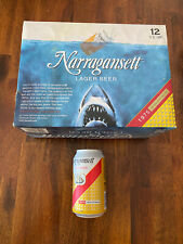 🦈JAWS Quint 1975 Retro Narragansett Lager Beer 12 Pack EMPTY BOX + (1) Open Can picture
