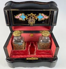 Antique French Napoleon III Boulle Scent Caddy, Scent Bottles, Cave a Perfume picture