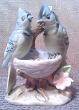 Vintage Blue Jay's w/Nest Bird Figurine picture